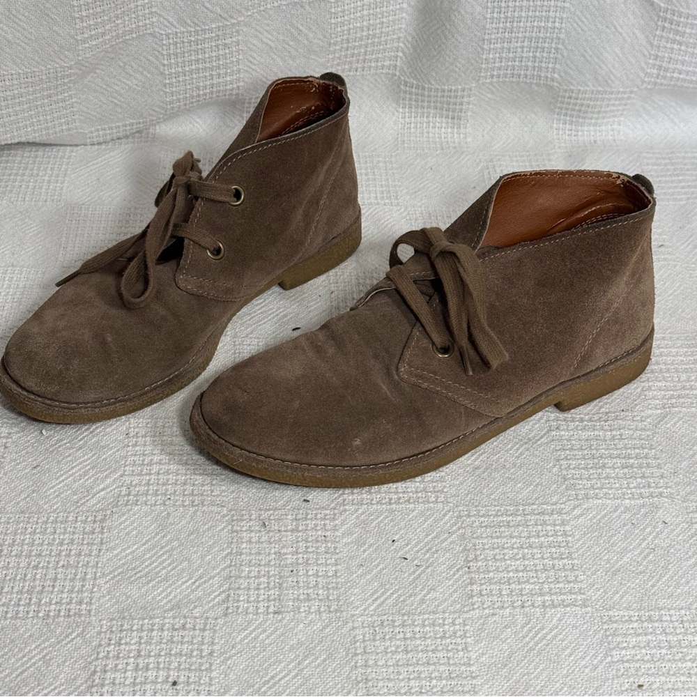 Lucky‎ Brand Womens Size 8 B Brown Suede Laces Ankle Fashion Boots Booties